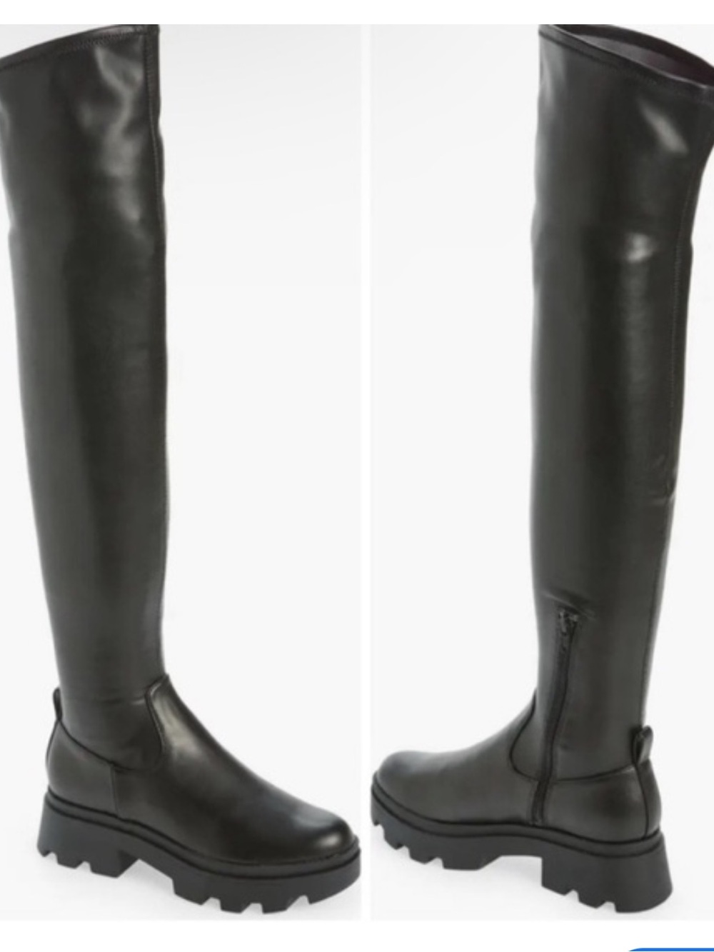 OpenEdit Men's Black Lug-Sole Platform Boots